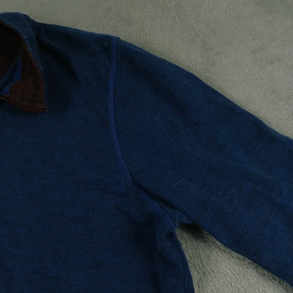 North Face Sweater Mens Large Blue 1/4 Zip Pullover Preppy Casual‎